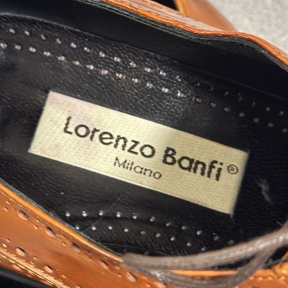Lorenzo Banfi Men's Brown Leather Dress Shoes Men’s size 12 M made in Italy - Picture 2 of 13